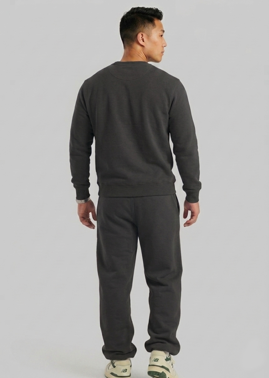 Slim Fit Training Pants Donker Grijs - Achteraanzicht