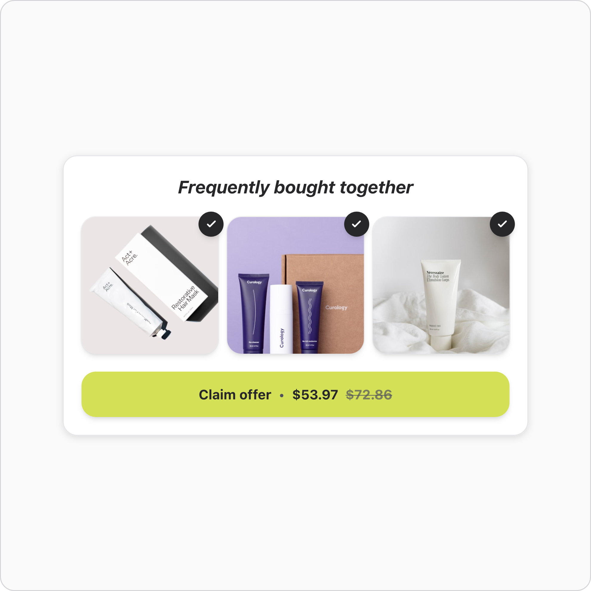 Frequently bought together — grid