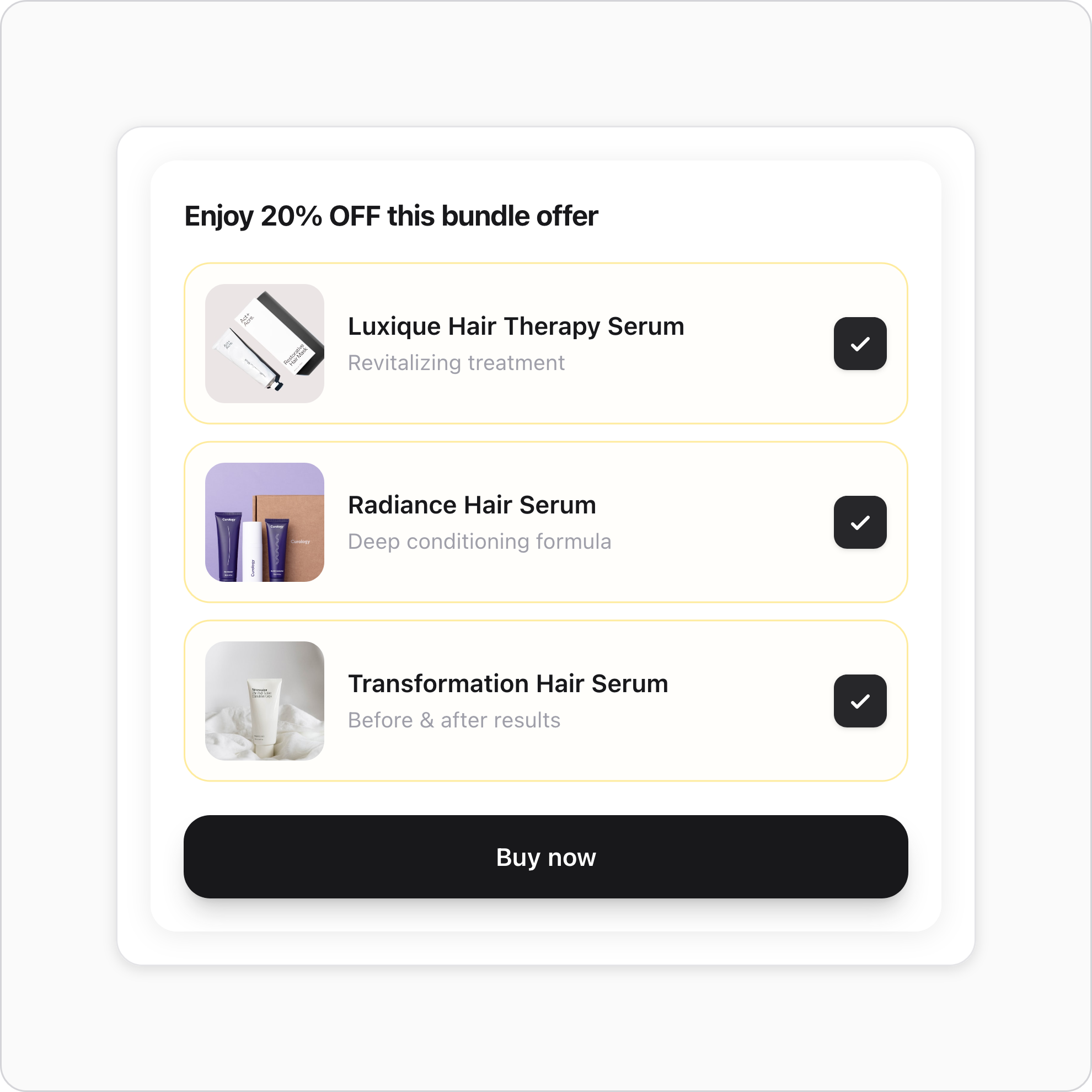 Bundle offer cross-sell